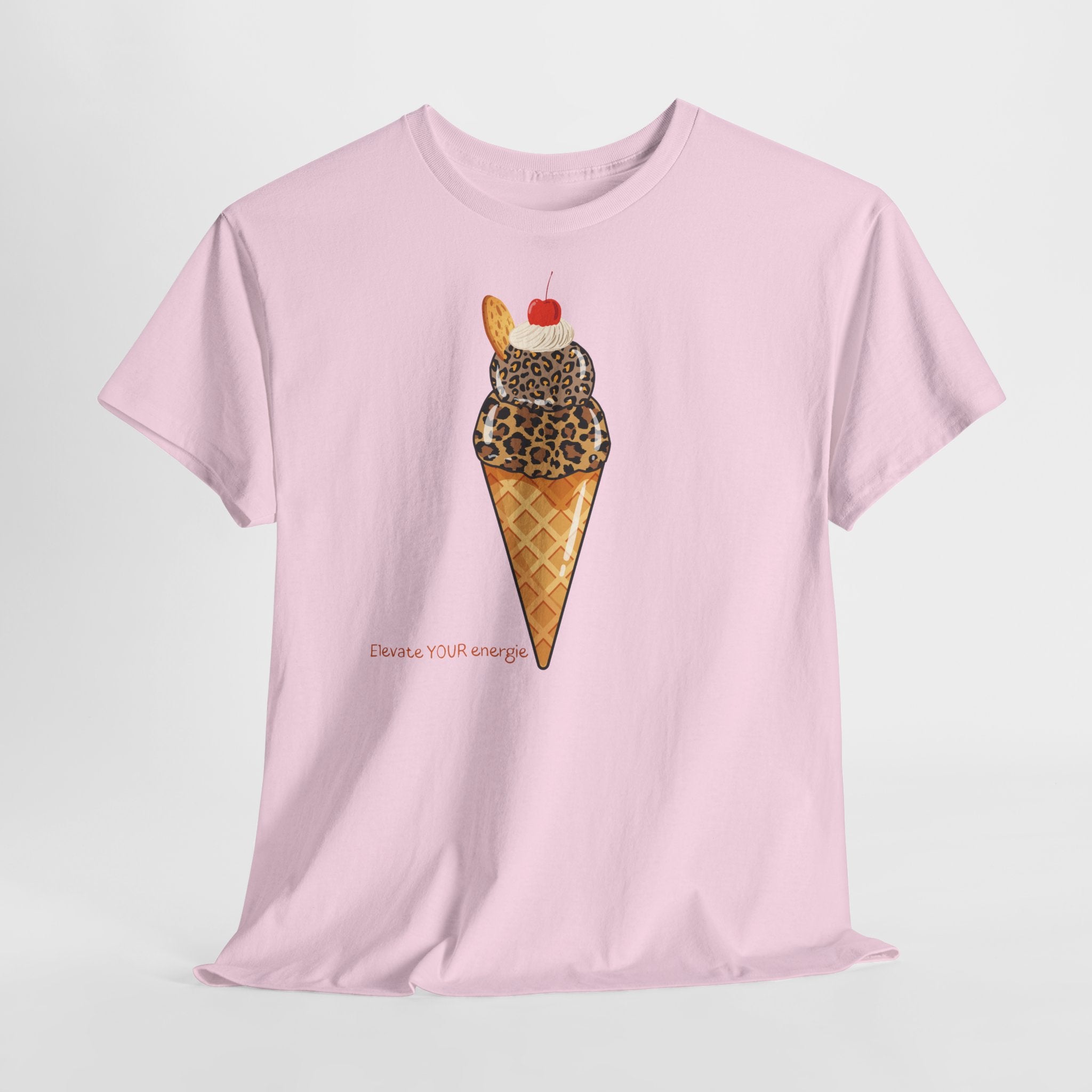 Leopard Scoop Ice Cream Tee T-Shirt - Heat Mess