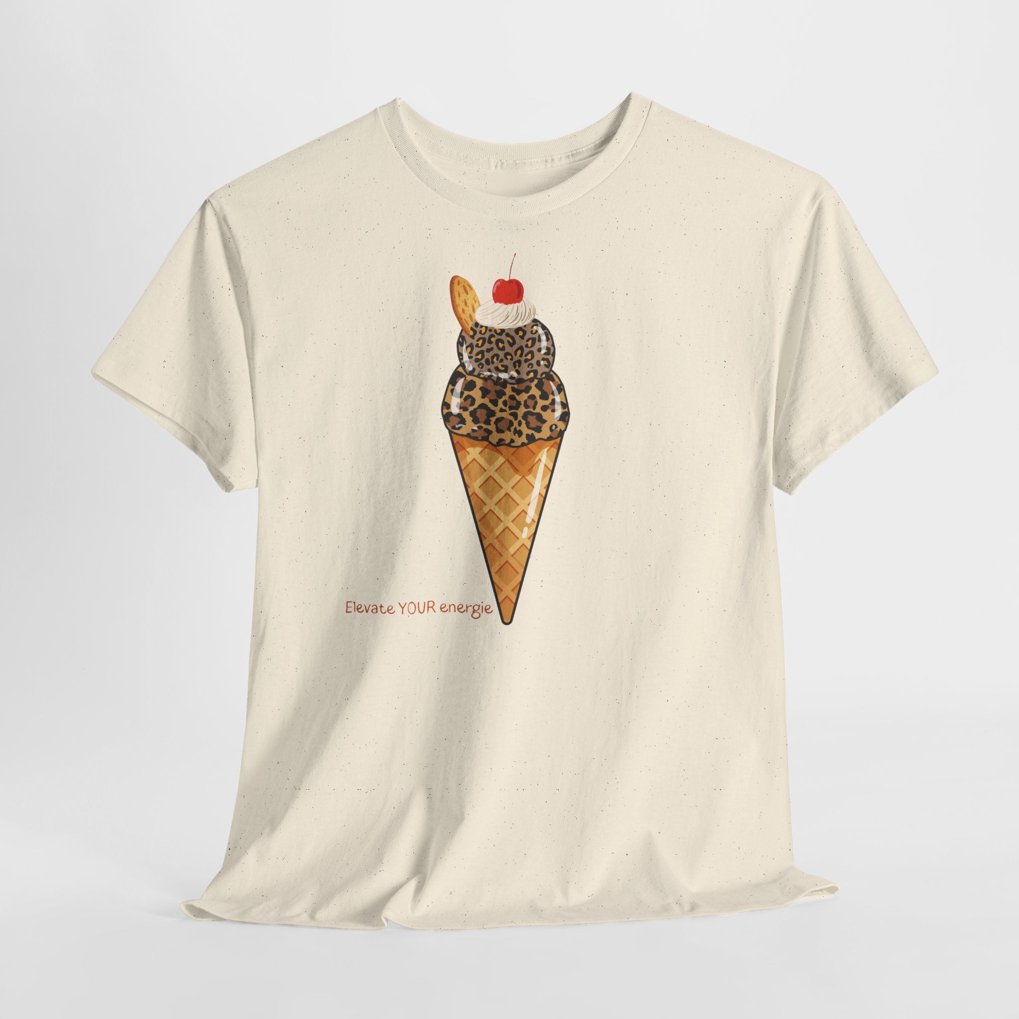 Leopard Scoop Ice Cream Tee T-Shirt - Heat Mess