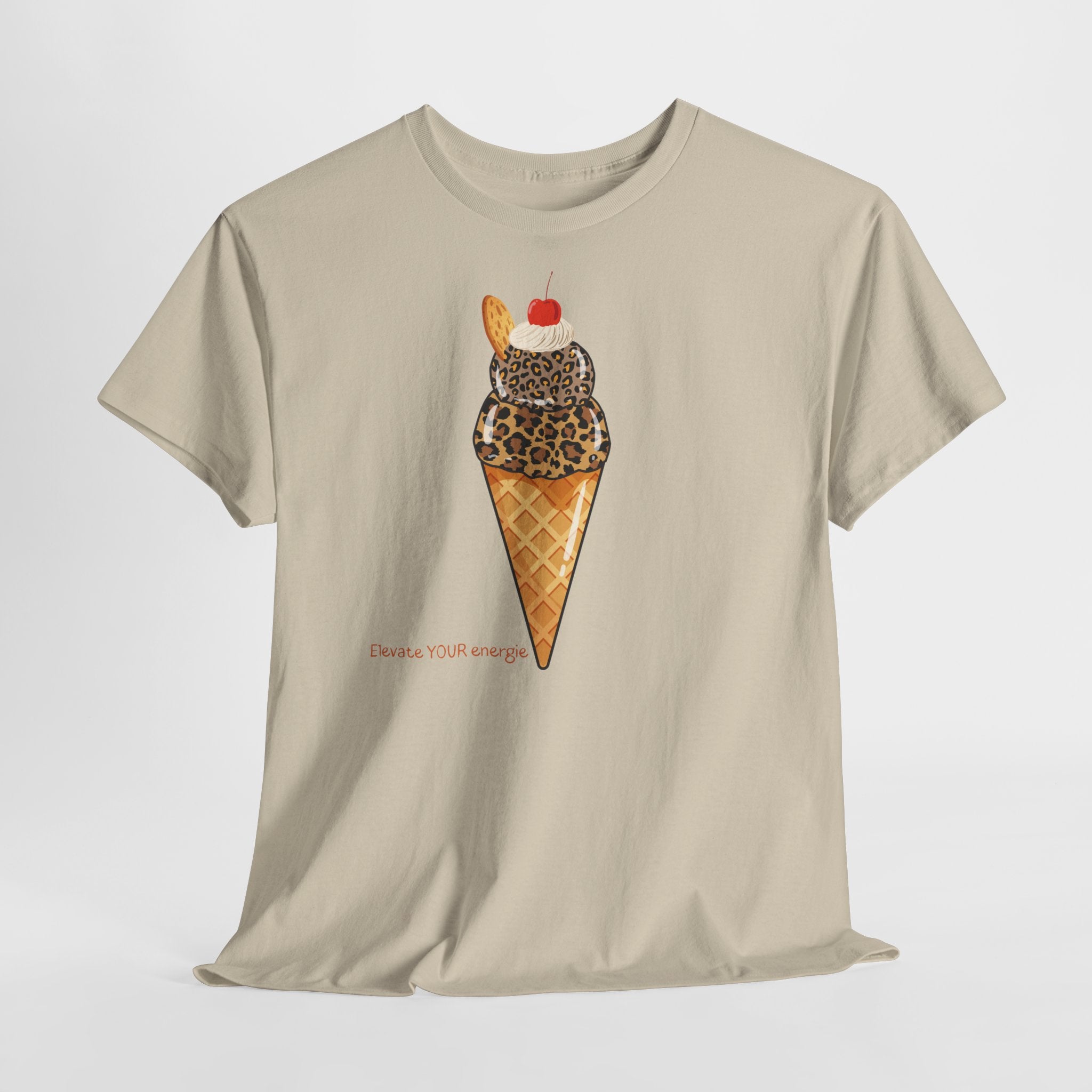 Leopard Scoop Ice Cream Tee T-Shirt - Heat Mess