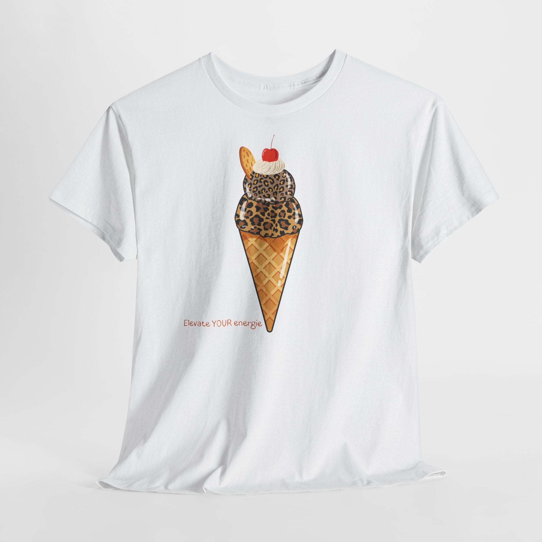 Leopard Scoop Ice Cream Tee T-Shirt - Heat Mess