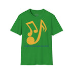 Music Notes Graphic T‑Shirt — Yellow Note Design, Casual Band & Music Lover Tee - Heat Mess