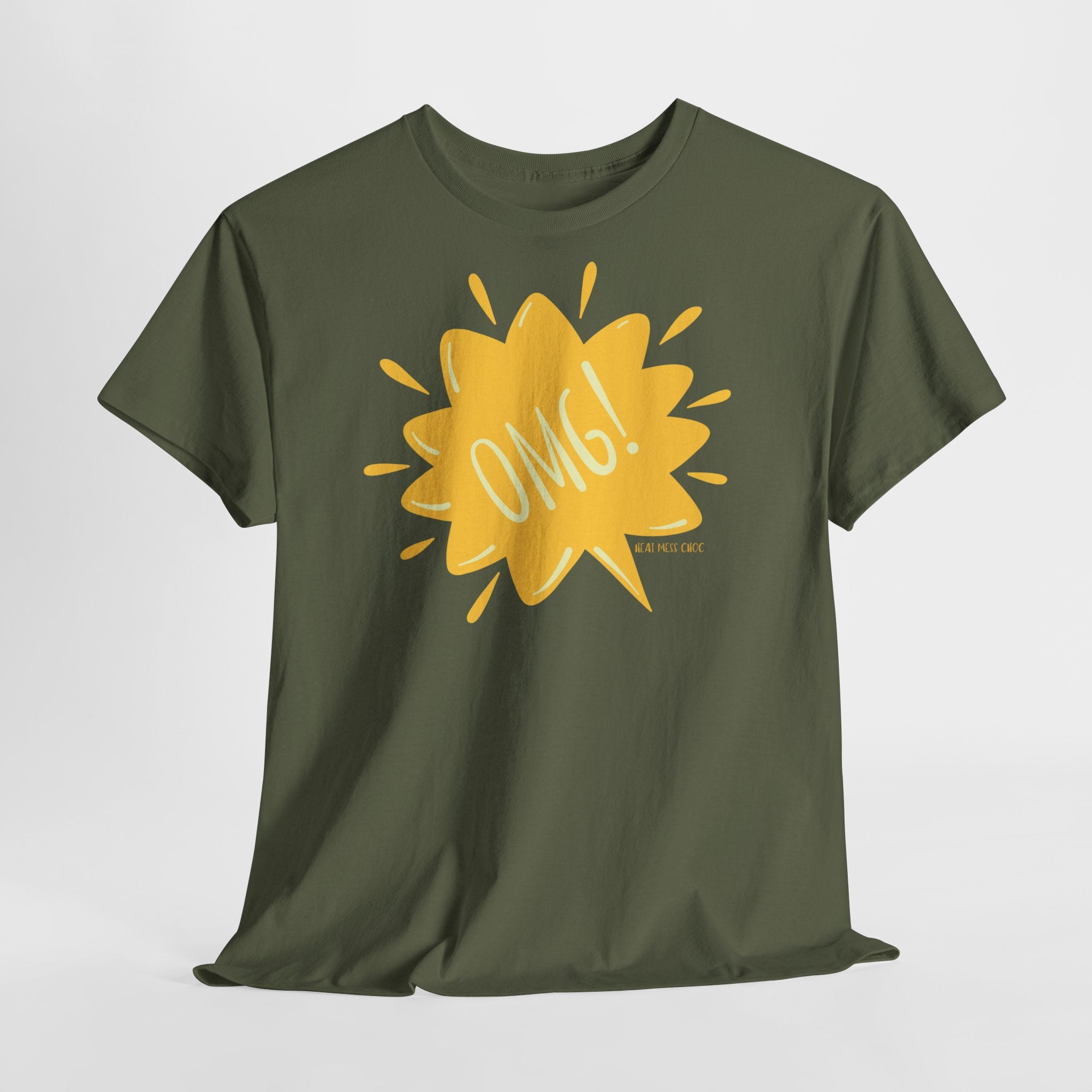 OMG! Yellow Burst Graphic T-Shirt - Heat Mess