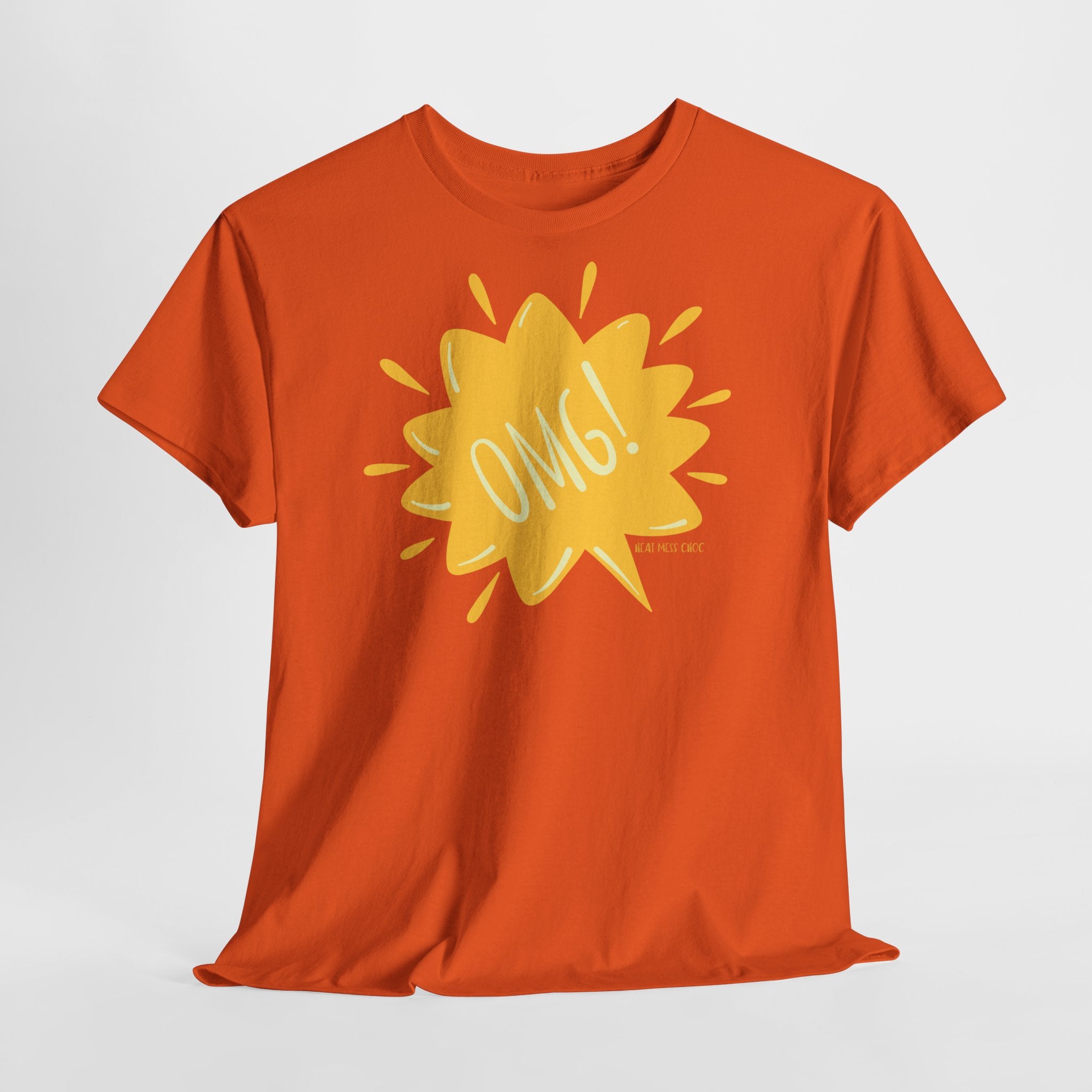 OMG! Yellow Burst Graphic T-Shirt - Heat Mess