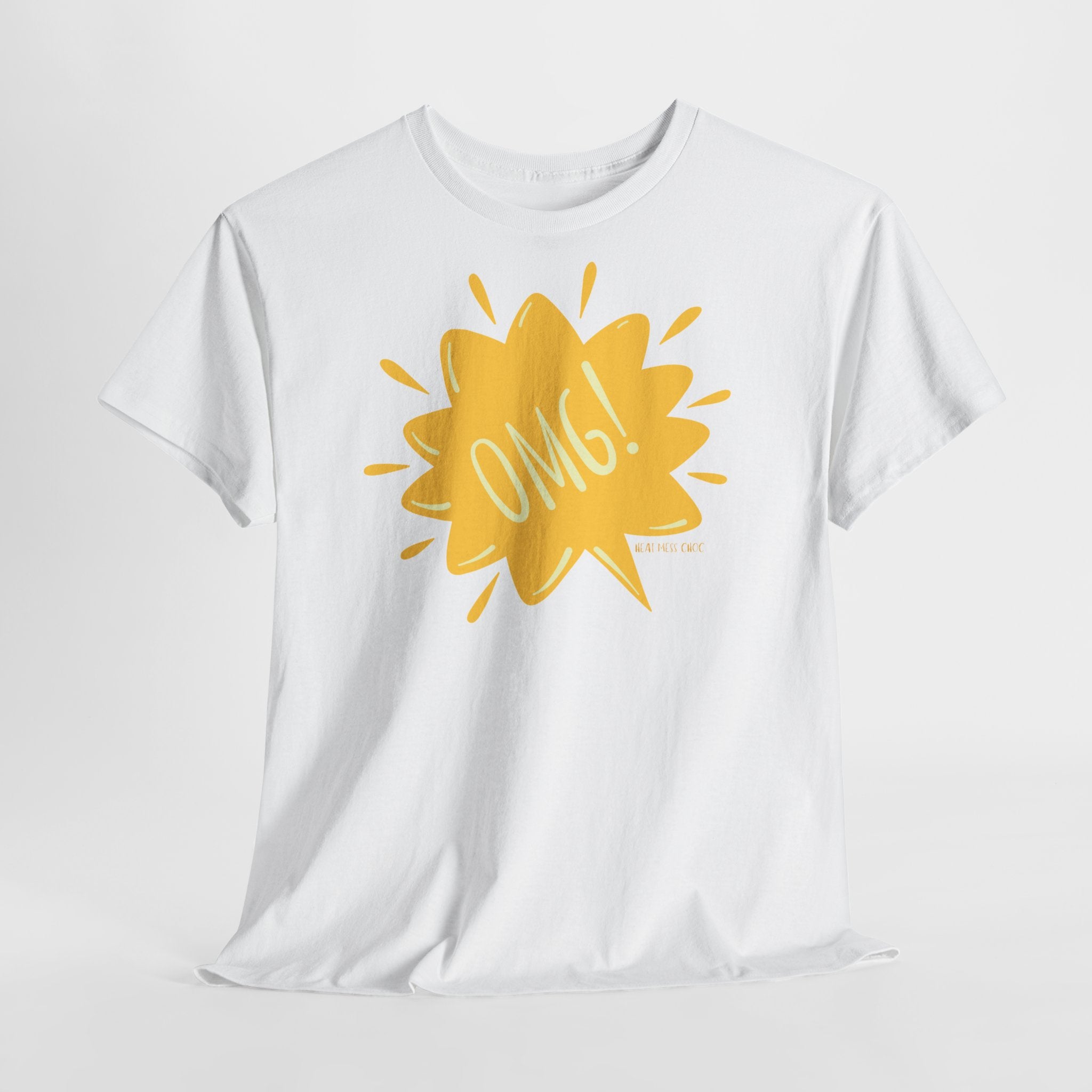 OMG! Yellow Burst Graphic T-Shirt - Heat Mess