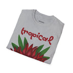 T-Shirt Tropical Red Floral - Heat Mess