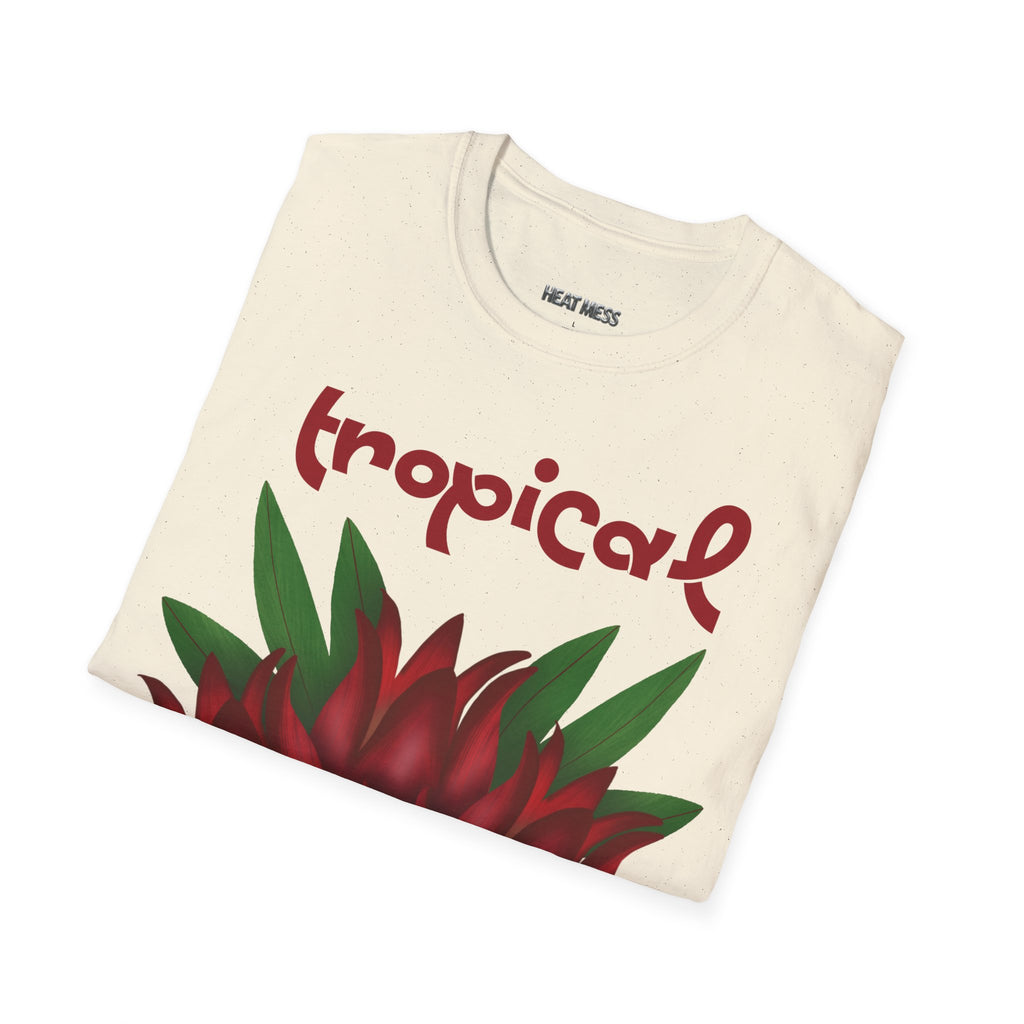 T-Shirt Tropical Red Floral - Heat Mess