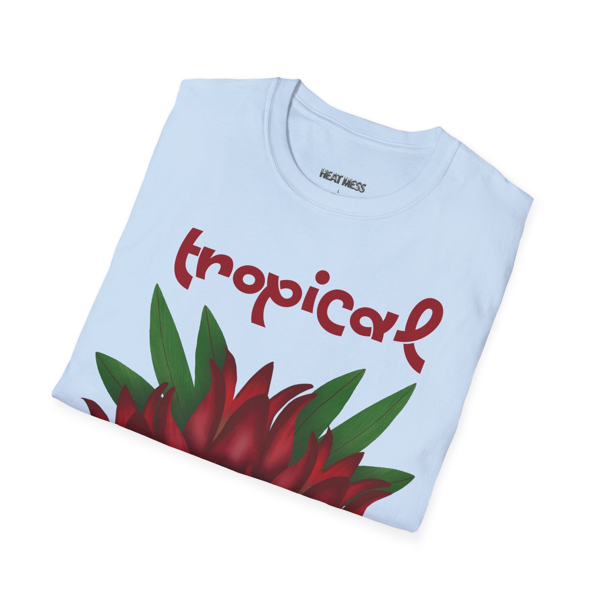 T-Shirt Tropical Red Floral - Heat Mess