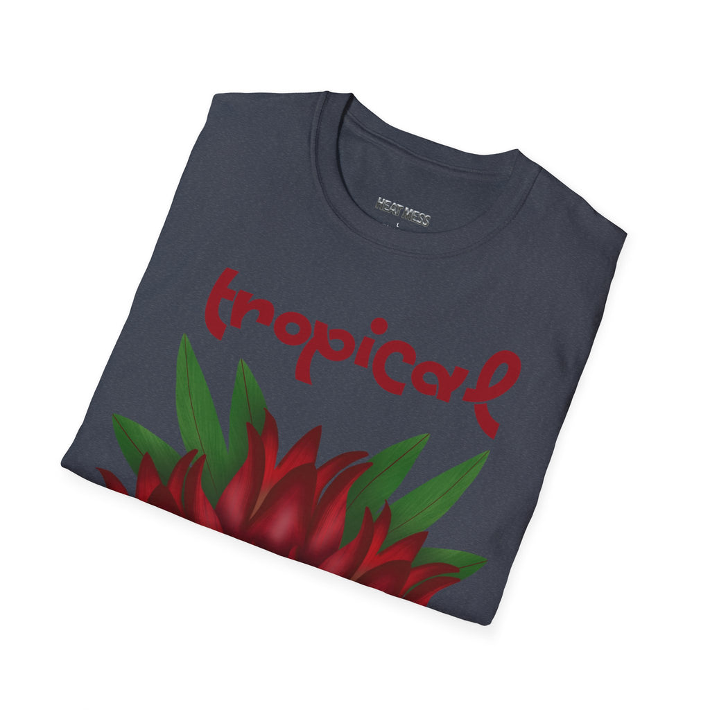 T-Shirt Tropical Red Floral - Heat Mess