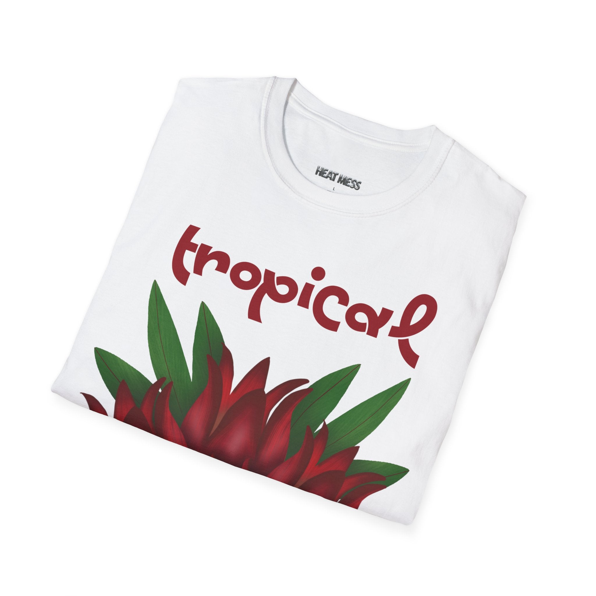 T-Shirt Tropical Red Floral - Heat Mess