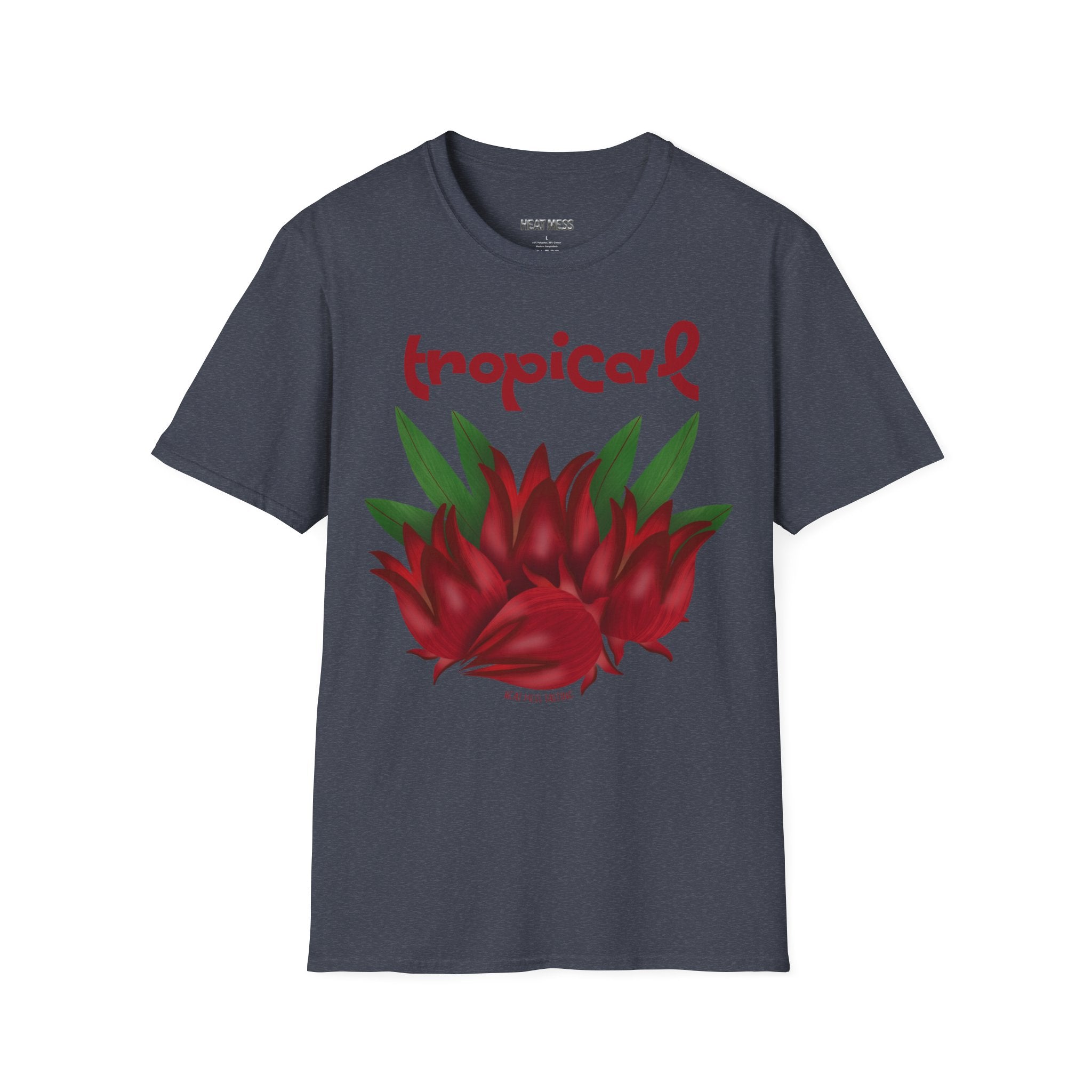 T-Shirt Tropical Red Floral - Heat Mess