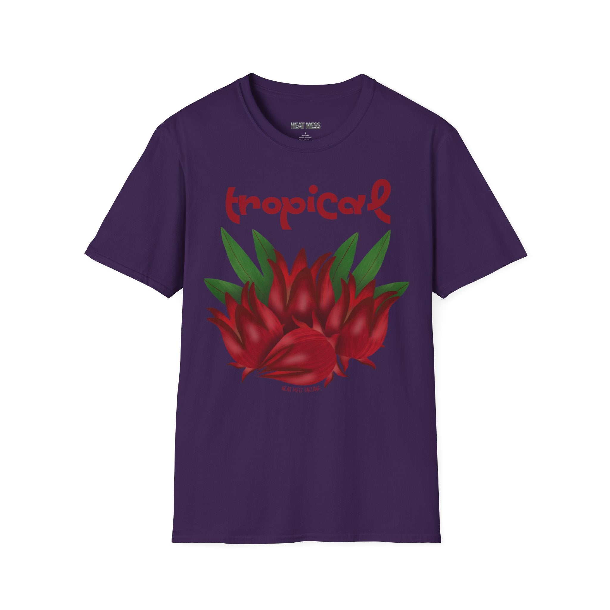 T-Shirt Tropical Red Floral - Heat Mess