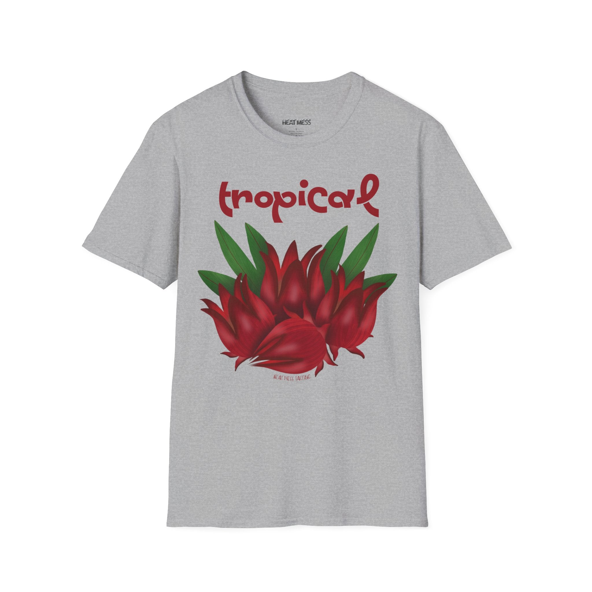 T-Shirt Tropical Red Floral - Heat Mess
