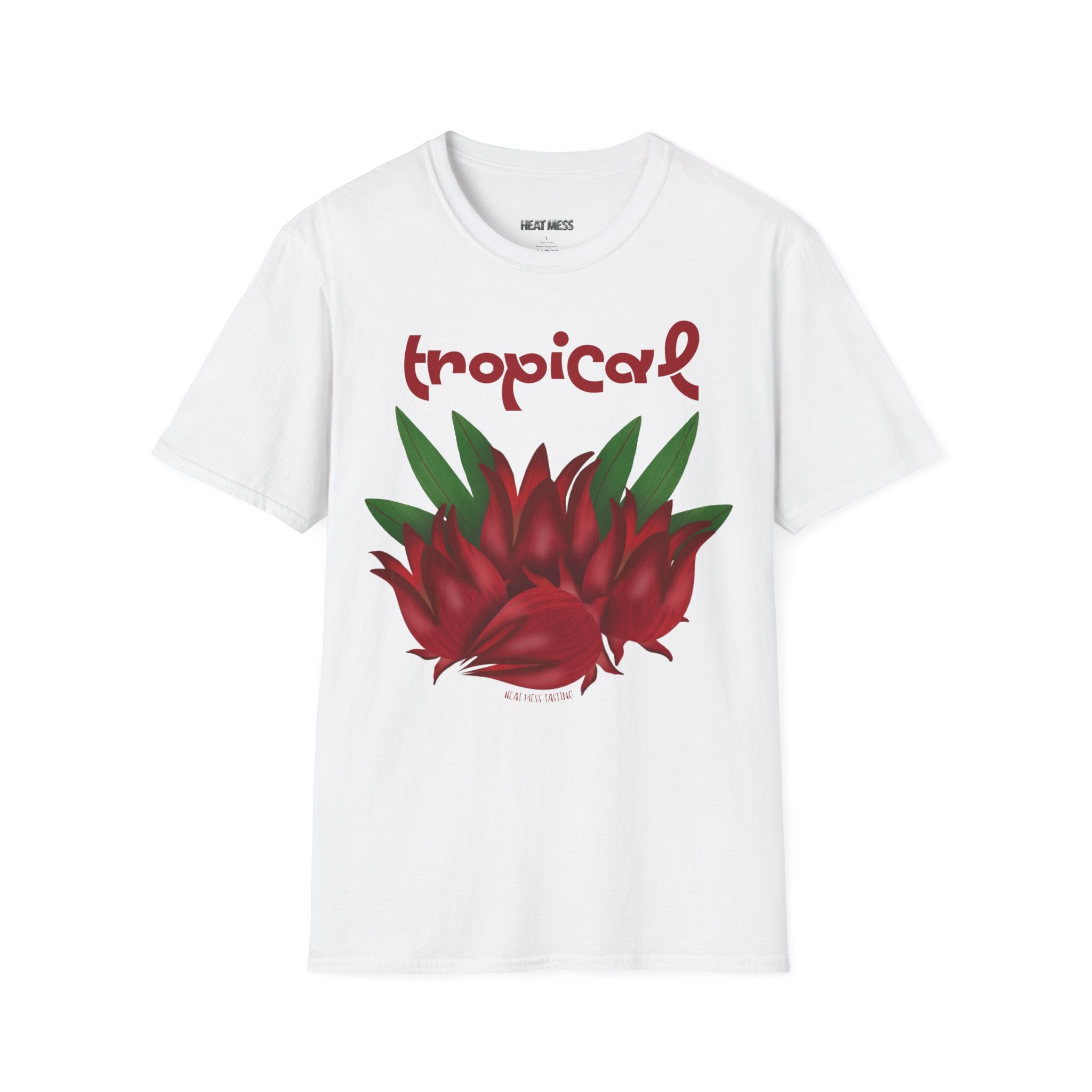 T-Shirt Tropical Red Floral - Heat Mess